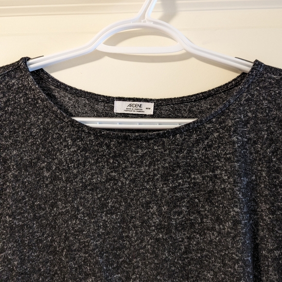 Charcoal gray long sleeve shirt with knot detail - Picture 3 of 4